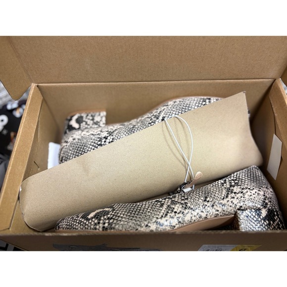 Steve Madden Mary Jane Flats Snake Print Block Heel Buckle Strap Women Size 8 - Picture 3 of 7